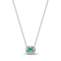 Collar Pandora Rectángulo Brillante Verde 394503C01