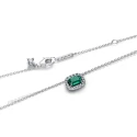 Collar Pandora Rectángulo Brillante Verde 394503C01