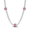 Collar Pandora Tenis Flores Rosa 394561C01