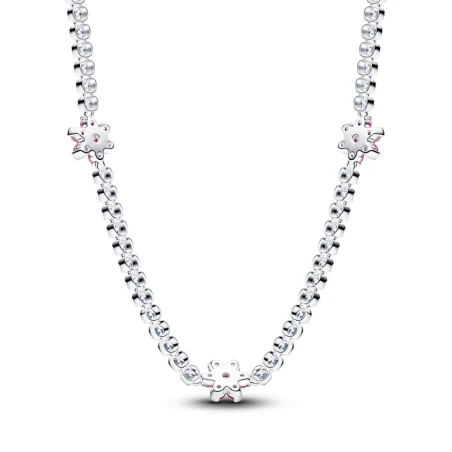 Collar Pandora Tenis Flores Rosa 394561C01