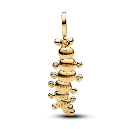 Charm Pandora Oruga Rosa Baño Oro 764489C01