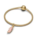 Charm Pandora Oruga Rosa Baño Oro 764489C01