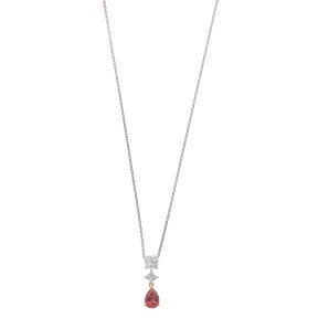 Collar Salvatore Plata Baño Rodio, Circonitas Blancas y...