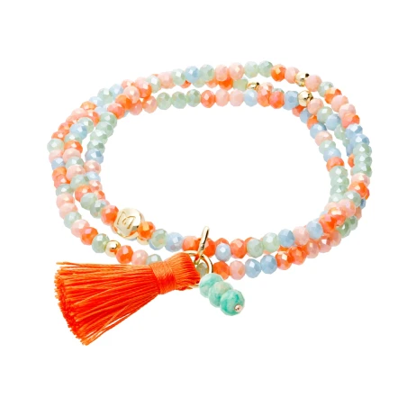 Pulsera Marina García Zen Papaya y Piedar Turquesa 91331UA