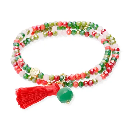 Pulsera Marina García Zen Sandía y Piedra Natural Verde 91332UA
