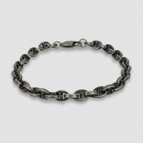 Pulsera Olliver Abbott Northwood Acero Oxidado Hombre OA9011