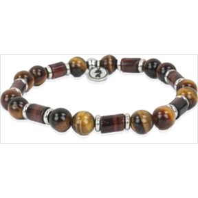 Pulsera Olliver Abbott Archway Acero y Ojo de Tigre OA9106