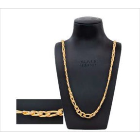 Collar Olliver Abbot Highgate Acero Baño Oro Hombre OA9075