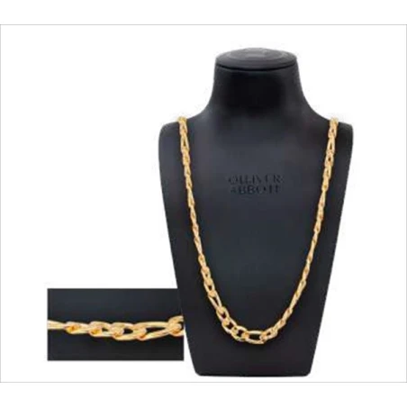 Collar Olliver Abbot Highgate Acero Baño Oro Hombre OA9075
