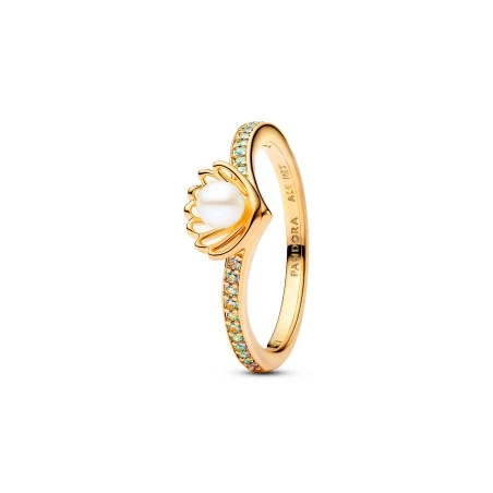 Anillo Pandora Ariel Disney Baño Oro 163654C01