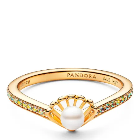 Anillo Pandora Ariel Disney Baño Oro 163654C01