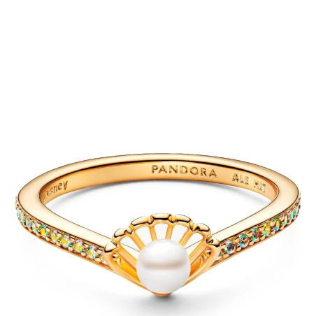 Anillo Pandora Ariel Disney Baño Oro 163654C01