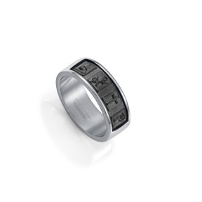 Anillo Viceroy Fashion Acero negro y Plateado Mate Hombre...