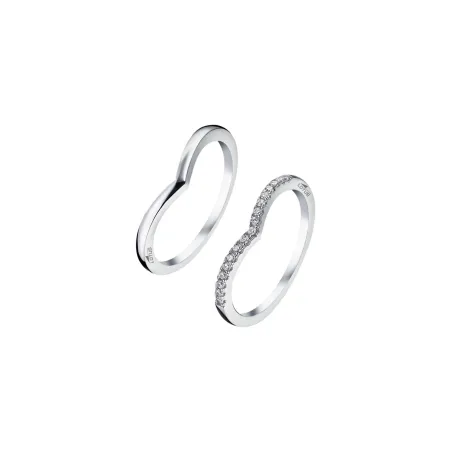 Doble Anillo Lotus Silver Plata y Circonitas LP1992-3/114