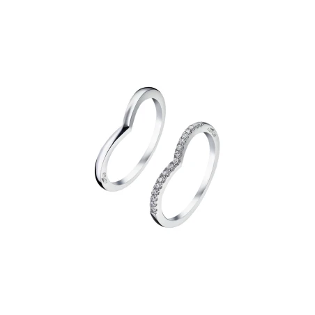 Doble Anillo Lotus Silver Plata y Circonitas LP1992-3/114