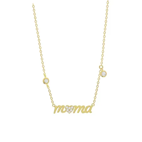 Collar Lotus Silver Mamá Plata Baño Oro y Circonitas LP3948-1/2