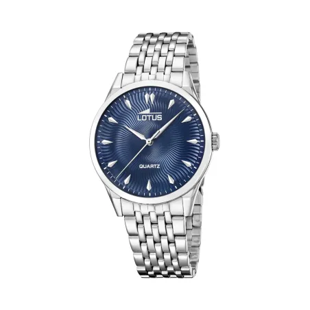 Reloj Lotus Classic Steel Plateado y Azul Analógico Hombre 19056/4