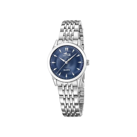 Reloj Lotus Classic Steel Plateado y Azul Analógico Mujer 19058/5