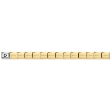 Base Composable Nomination Classic Acero y Plata Marcado Dorado 530301/SI/008