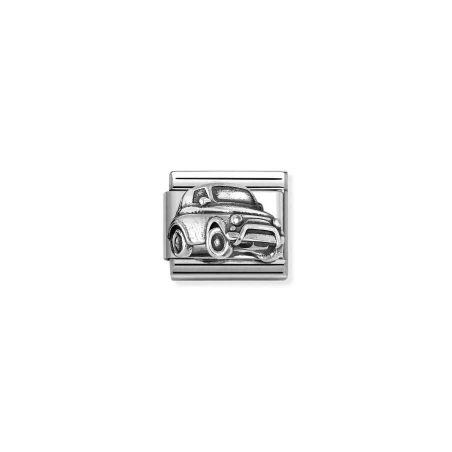 Composable Classic SIMBOLOS OXIDADOS en acero y plata 925 Coche