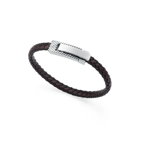 Pulsera Viceroy Fashion Piel Negra y Marrón y Acero Hombre 75444P01010