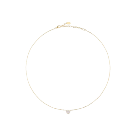 Collar Corto Agatha Paris Montmartre Plata Baño Oro y Corazón Circonitas 02690237-137-TU