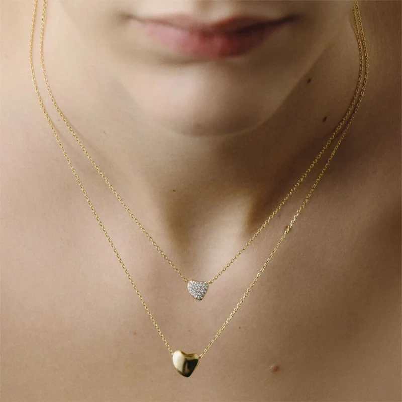 Collar Corto Agatha Paris Montmartre Plata Baño Oro y Corazón Circonitas 02690237-137-TU