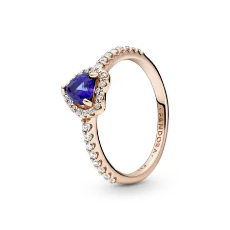 Anillo Pandora Rose Corazón Azul Brillante 188421C01