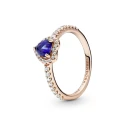 Anillo Pandora Rose Corazón Azul Brillante 188421C01