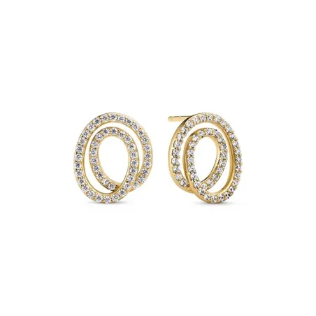Pendientes Sif Jakobs Spirale Plata Baño Oro y Circonitas 19708