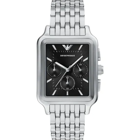 Reloj Emporio Armani Diego Plateado y Negro Cronógrafo Hombre AR11751