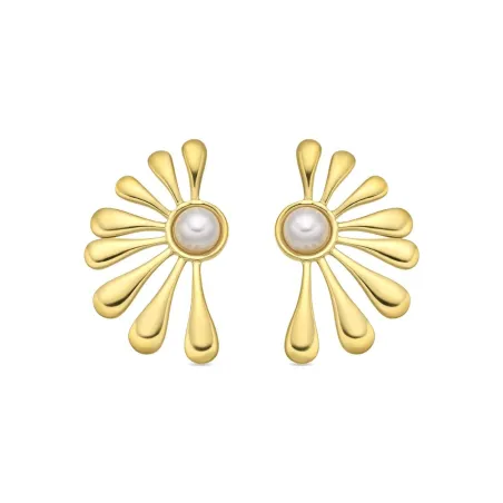 Pendientes Lux by Lux Grimbe Baño Oro y Perla SGEM17111400