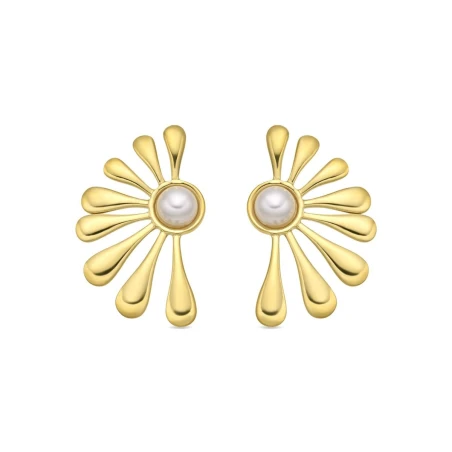 Pendientes Lux by Lux Grimbe Baño Oro y Perla SGEM17111400