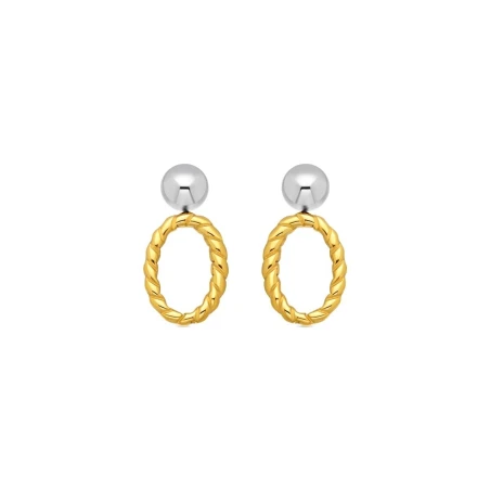 Pendientes Lux by Lux Hiami óvalo Baño Oro SMEM18700