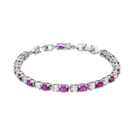 Pulsera Lux by Lux Misze Baño Rodio y Circonitas SSBK0550600