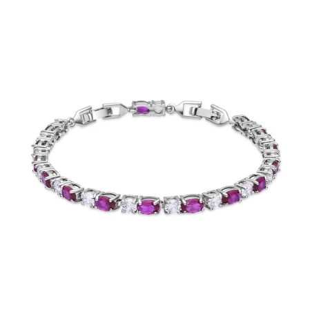 Pulsera Lux by Lux Misze Baño Rodio y Circonitas SSBK0550600