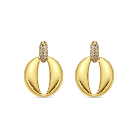 Pendientes Lux by Lux Nixwi Baño Oro y Circonitas Blancas SGEW7190000