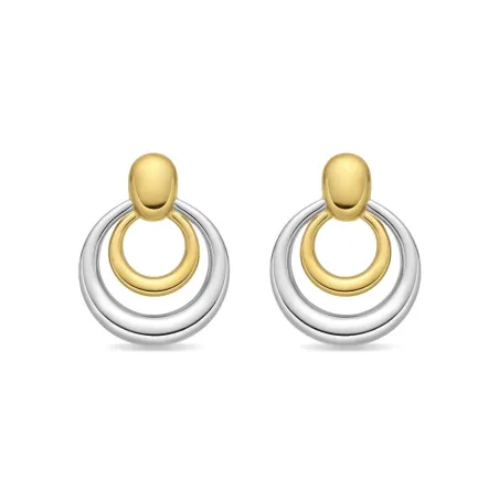 Pendientes Lux by Lux Linha Círculos Baño Bicolor SMEM18300