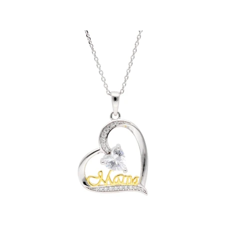 Gargantilla Liska Corazón Mamá Plata Bicolor LAD7348CL-B