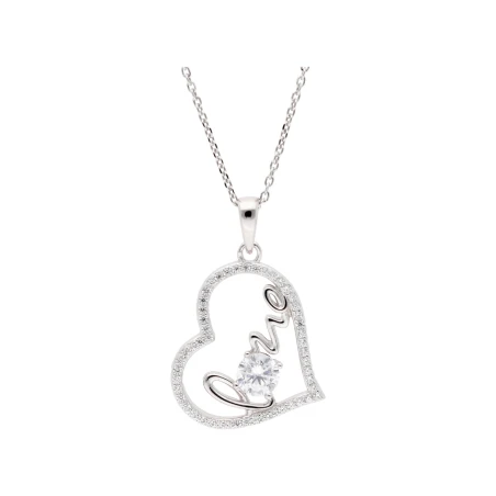 Gargantilla Liska Corazón Love Plata LAD7346CL