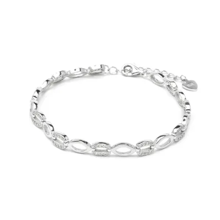 Pulsera Luxenter Nakel Plata Baño Rodio y Circonitas BX4740000