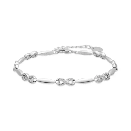 Pulsera Luxenter Risya Infinito Plata Baño Rodio y Circonitas BX5180000