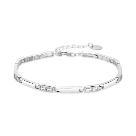Pulsera Luxenter Hiweo Plata Baño Rodio y Circonitas Blancas BX5190000