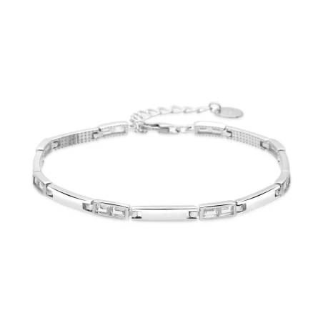 Pulsera Luxenter Hiweo Plata Baño Rodio y Circonitas Blancas BX5190000
