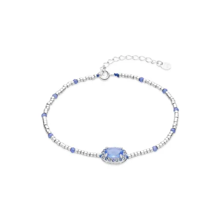 Pulsera Luxenter Simder Plata Baño Rodio y Piedras Azules BXA54699500