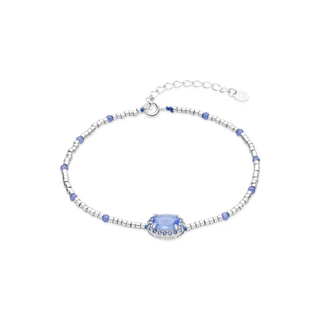 Pulsera Luxenter Simder Plata Baño Rodio y Piedras Azules BXA54699500
