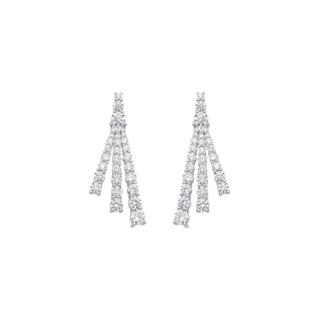 Pendientes Luxenter Gadfi Plata Baño Rodio y Cristales Blancos EJ1060000