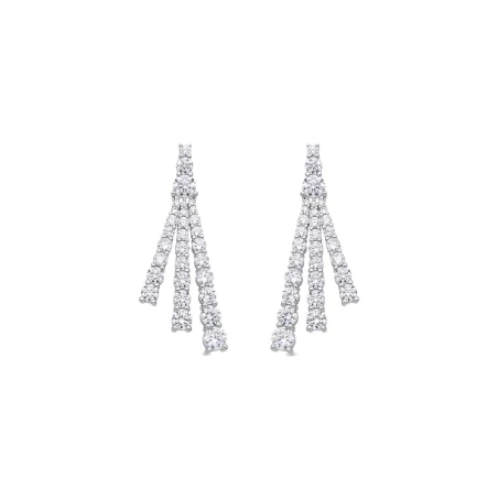 Pendientes Luxenter Gadfi Plata Baño Rodio y Cristales Blancos EJ1060000