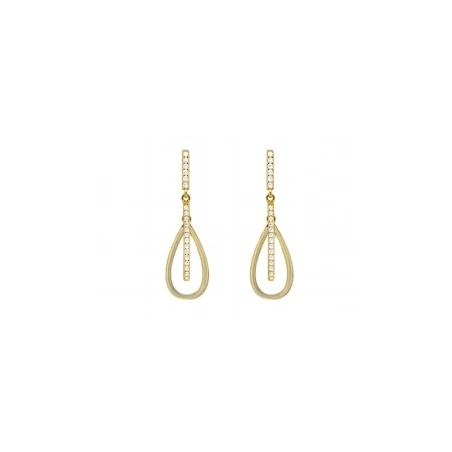Pendientes Luxenter Garfy Plata Baño Oro y Circonitas Blancas ET600Y0000
