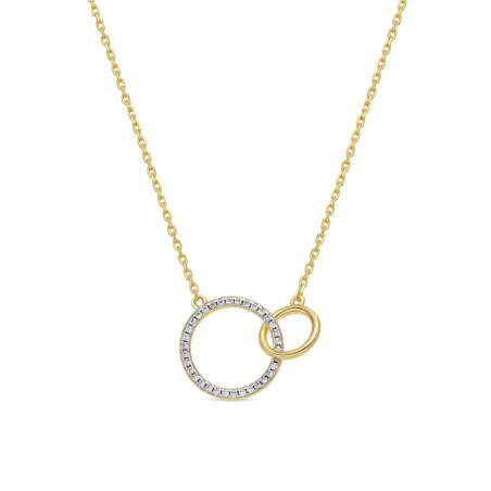 Collar Luxenter Yezel Plata Baño Oro y Circonitas Blancas NT131Y0000